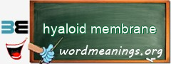 WordMeaning blackboard for hyaloid membrane